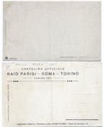 Royaume d’Italie 1911 - Raid aérien Paris/Rome/Turin, 2