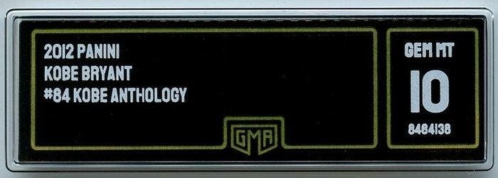 Panini - 2012 - Anthology - GMA 10 - Gem Mint - Kobe Bryant, Verzamelen, Stickers