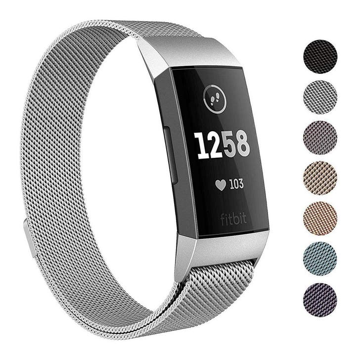 DrPhone Fitbit Charge 3 / Charge 3 SE Magnetische Milanese, Handtassen en Accessoires, Smartwatches, Nieuw, Verzenden