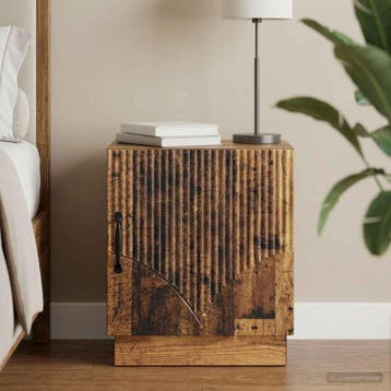 vidaXL Nachtkastje Oud hout 43 x 34,5 x 47 cm Bewerkt hout, Verzenden