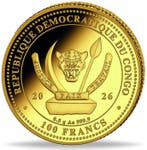 Congo. 100 Francs 2026 Elizabeth II - 0,5 g Gramm .999 Gold
