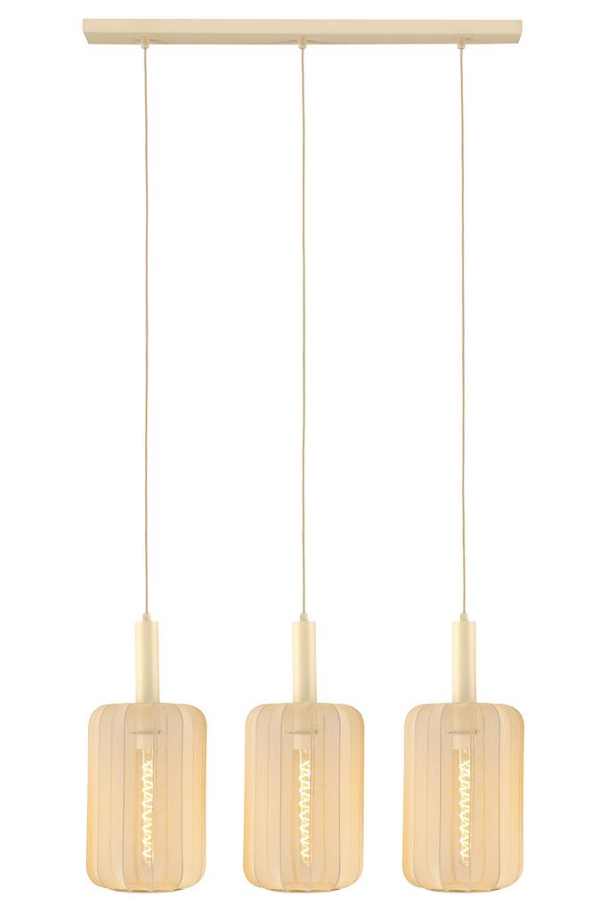Hanglamp Lucide CORINA -  - 3xE27 - Beige, Maison & Meubles, Lampes | Suspensions, Envoi