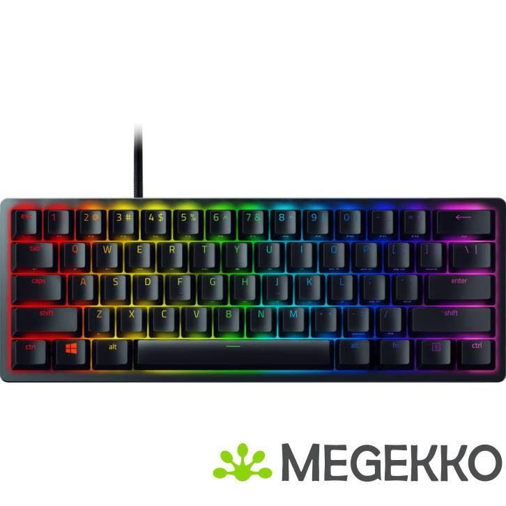 Razer Huntsman Mini Zwart - Razer Clicky Purple, Computers en Software, Toetsenborden, Nieuw, Verzenden