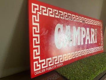 Campari - Vintage Campari-reclamesign - Reclamebord - IJzer, Antiek en Kunst