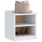 vidaXL Gangbankje SANDNES wit 45x40x50 cm massief grenenhout, Verzenden, Nieuw