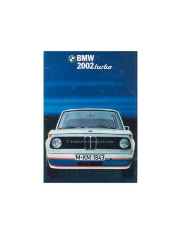 1974 BMW 2002 TURBO BROCHURE NEDERLANDS