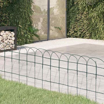 vidaXL Borderafscheiding 25x0,4 m gepoedercoat ijzer, Tuin en Terras, Verzenden, Nieuw
