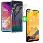 Samsung Galaxy A50 Transparant TPU Hoesje + Screen Protector, Verzenden, Nieuw