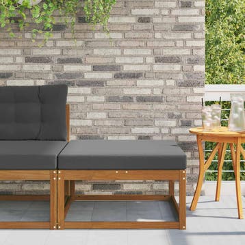 vidaXL Buiten Voetenbank Naturel, Tuin en Terras, Verzenden, Nieuw