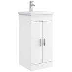 vidaXL Badkamer Vanity met Wastafel Wit 42 x 40 x 84,5 cm, Maison & Meubles, Tables | Coiffeuses, Verzenden