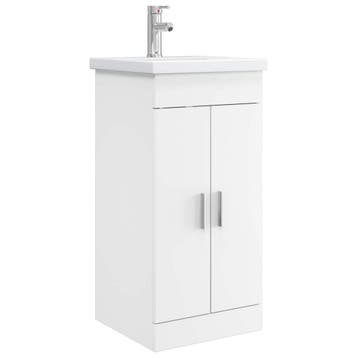vidaXL Badkamer Vanity met Wastafel Wit 42 x 40 x 84,5 cm, Verzenden, Nieuw