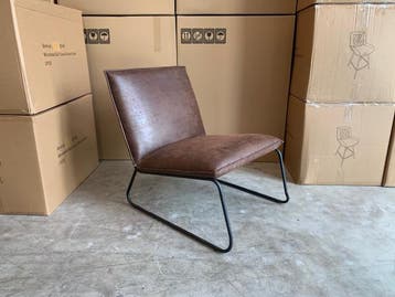 Veiling - Fauteuil Cas - Design - Lounge - Stof - Bruin - Do, Huis en Inrichting, Nieuw