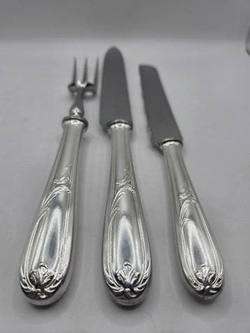 Christofle - Bestekset (3) - Verzilverd - Trancheerbestek en, Antiek en Kunst