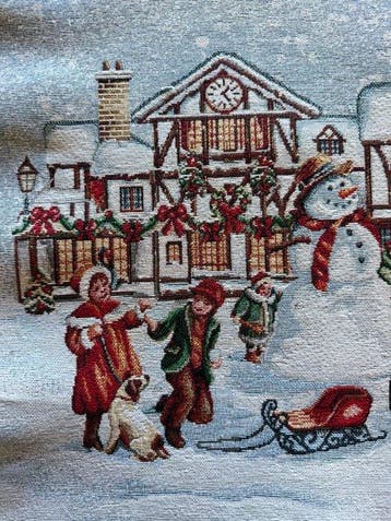Tafelmiddenstuk - “Kerstaria” Santa Claus - Katoen, Nieuw