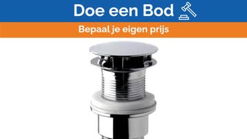 Bieden: TEA stainless steel chrome drain plug, Ophalen of Verzenden