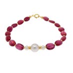 Zonder minimumprijs - Armband - 18 karaat Geel goud Parel -, Nieuw