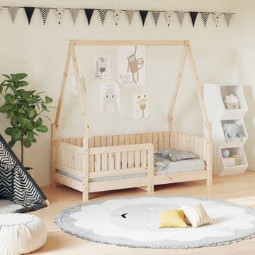 vidaXL Kinderbedframe 70x140 cm massief grenenhout, Verzenden