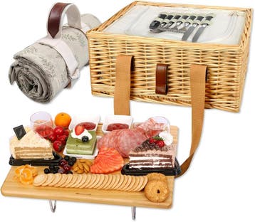 Rieten Picknickmand Set + Tafel | 34% Retour Deal | Snel..., Hobby & Loisirs créatifs, Paniers de pique-nique, Verzenden