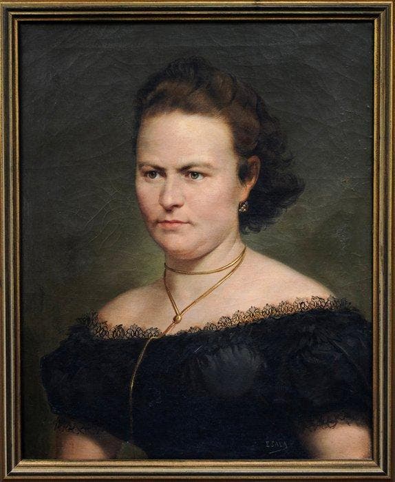 Emilio Sala y Francés (1850-1910) - Retrato de dama, Antiek en Kunst, Kunst | Schilderijen | Klassiek