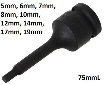 Bgs Technic Krachtdop bit, Interne Hexagon, M5, 1/2, Verzenden, Nieuw