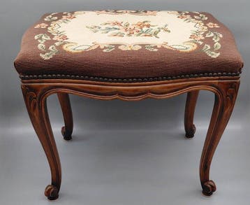 Bijzettafel - Franse Tabouret / Kruk in Louis XV-stijl met