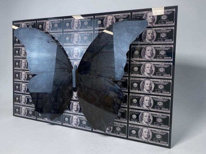 Artiluxx - Louis Vuitton - Dollar Dreams 3D butterfly, Antiquités & Art, Art | Peinture | Moderne