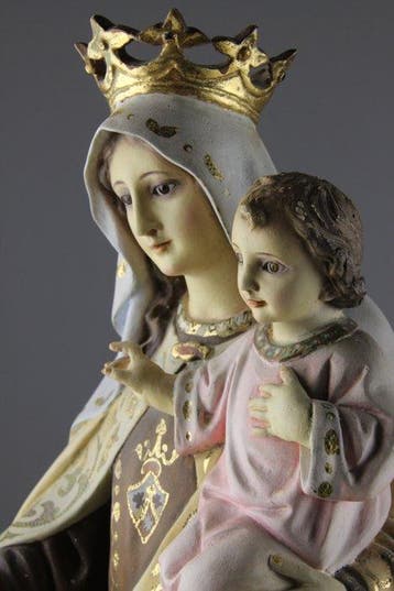 Olot - sculptuur, Our Lady of Mount Carmel - 47 cm - Hout,