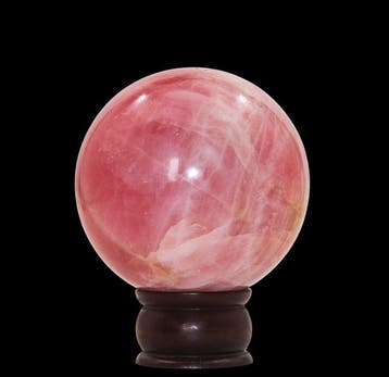 1,65 kg Roze rozenkwartsbol – 105 mm Kristallen bol – India