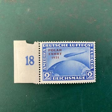 Duitse Rijk 1931 - 2 Mark Polar Farth zonder koppelteken, Postzegels en Munten, Gestempeld