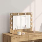 vidaXL Make-up Spiegel Rechthoekig Artisan Eiken 60 x 45 x, Huis en Inrichting, Woonaccessoires | Spiegels, Verzenden, Nieuw