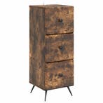 vidaXL Ladekast Gerookt eiken 33 x 34,5 x 90 cm Bewerkt hout, Verzenden, Nieuw