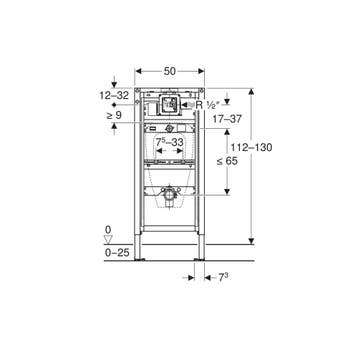 Inbouwreservoir Geberit Duofix 112-130 cm Voor Urinoir, Bricolage & Construction, Ophalen of Verzenden, Overige typen