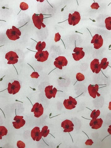 champ de coquelicots - tissu élégant - Textile - 2.8 m - 2.6