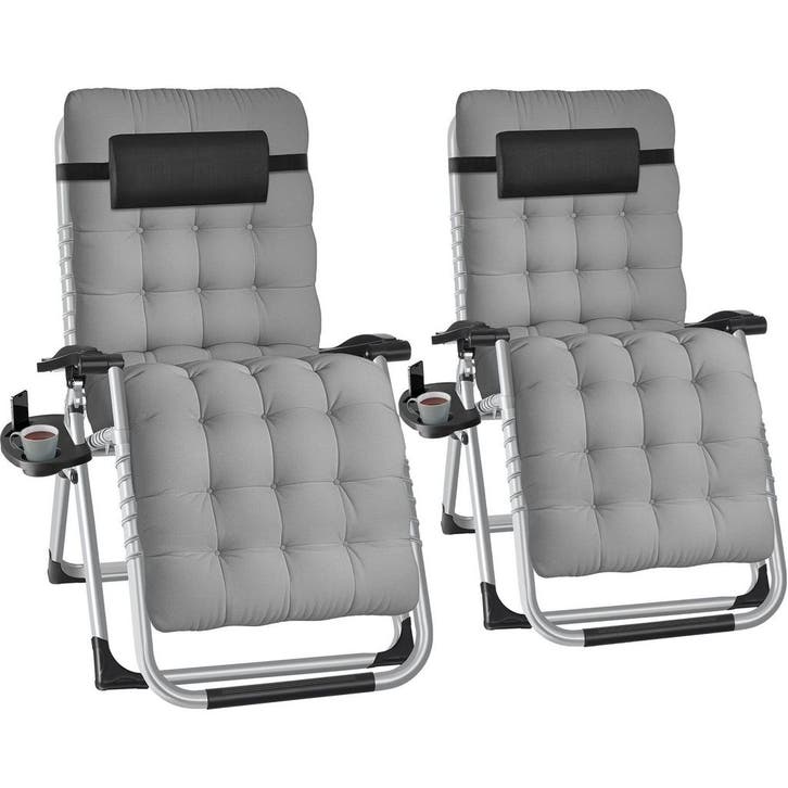 tectake Ligbed Cloud inklapbaar, traploos verstelbaar - lich, Tuin en Terras, Overige Tuin en Terras, Verzenden