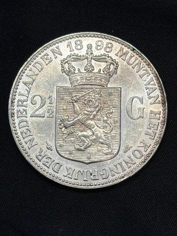 Nederland. Wilhelmina. 2 1/2 Gulden 1898 (Zonder