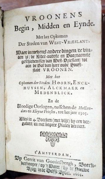 (Soeteboom, Hendrik Jacobsz) - Vroonens begin, midden en