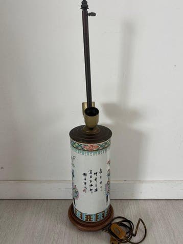 chine - Tafellamp - Porselein - Elektrische lamp uit China