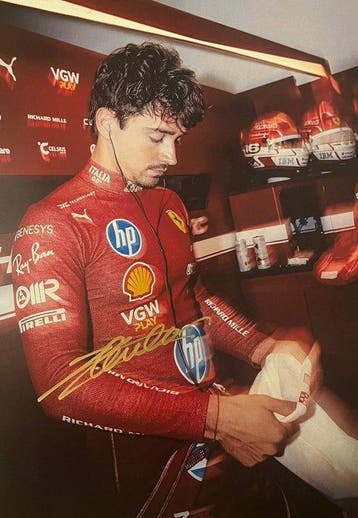 Ferrari - Start Season 2025 - Charles Leclerc Autographed -, Nieuw
