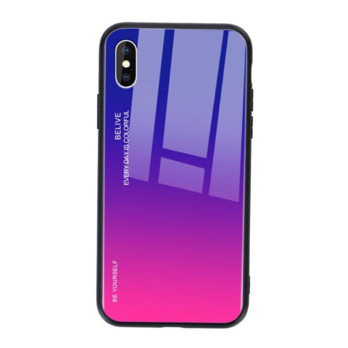 Xiaomi Redmi Note 8 Gradient Hoesje - TPU en 9H Glas -, Télécoms, Téléphonie mobile | Housses, Coques & Façades | Marques Autre
