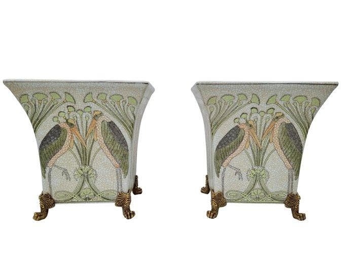 Jardinière (2) - Porcelaine, Bronze, Antiek en Kunst, Curiosa en Brocante