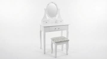 Coiffeuse style antique, miroir LED - Offre seconde chance, Maison & Meubles, Verzenden, Antiek