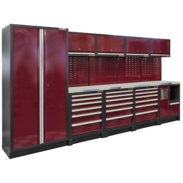 Complete werkplaatsinrichting, werkbank RVS blad,, Doe-het-zelf en Bouw, Werkbanken, Ophalen of Verzenden, Nieuw