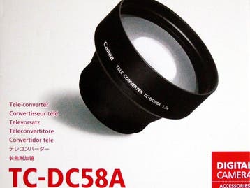 Canon TC-DC58A; LA-DC58C. Teleconverter 1,5 voor Canon