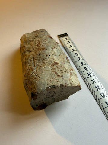 Neolithisch Vuursteen Handbijl - 12 cm (Zonder minimumprijs), Verzamelen