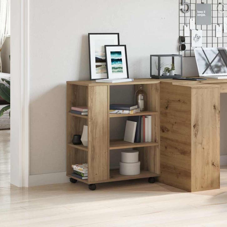 vidaXL Rolkast 60x35x75 cm bewerkt hout artisanaal, Huis en Inrichting, Kasten | Overige, Nieuw, Verzenden