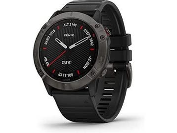 Garmin Fenix 6X Sapphire 51 mm zwart met een zwarte, Verzenden, Zo goed als nieuw, Garmin