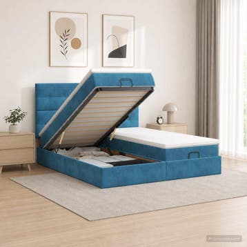 vidaXL Ottoman bed met matras met hoofdeinde 2 st, Verzenden, Nieuw