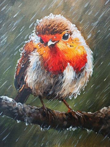 Tomasz Bednarski (1965) - Robin in the rain