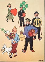 Tintin - Gelukkige verjaardag - Ansichtkaart (1)-1952, Nieuw
