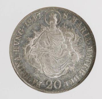 Hongarije. Ferdinand V. 20 Kreuzer / Krajczár 1847 - NGC